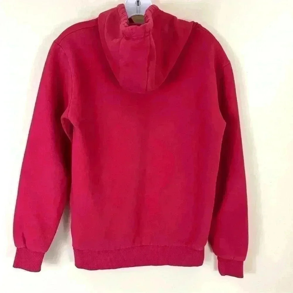 Ellesse Gottero Red W/ White Classic Logo Hooded Sweatshirt Size S - Picture 10 of 13